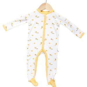 Bubble Baby Koi Print Bamboo Snap Footie Romper NWT 18-24M White & Yellow Unisex